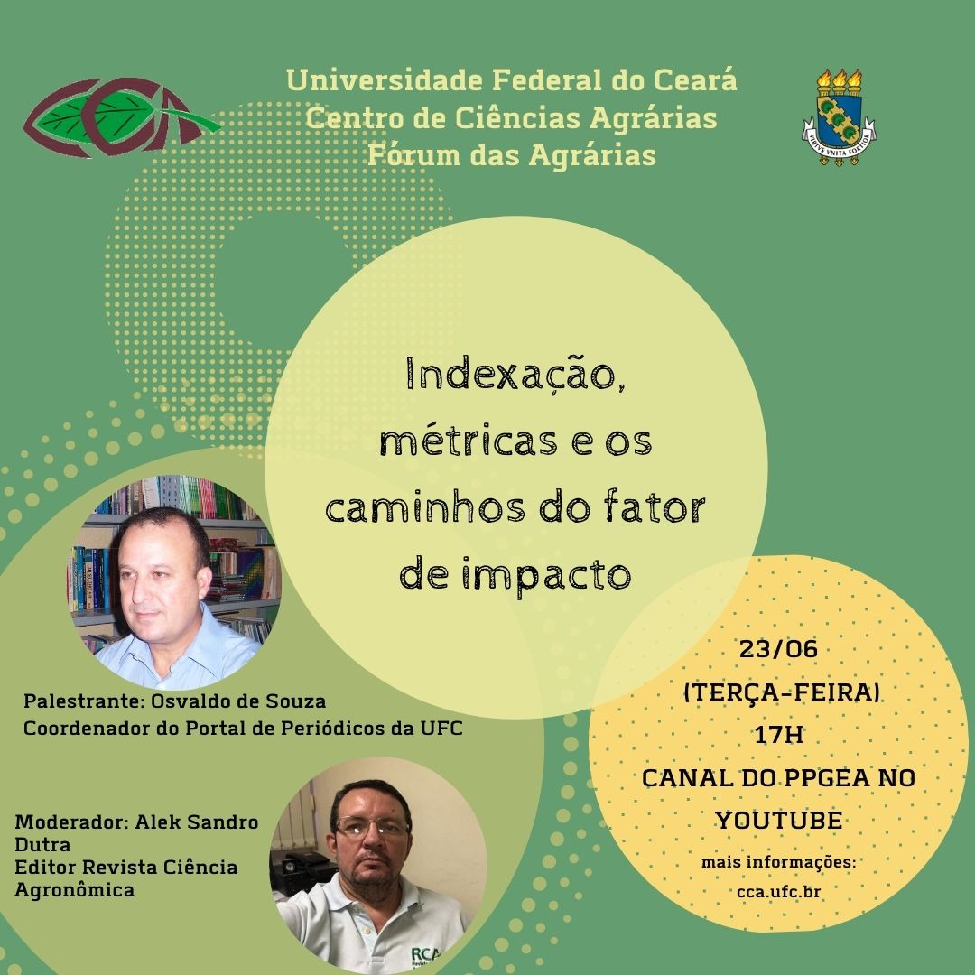 CCA/Forum das Agrárias Apresenta: Indexação, metricas e os caminhos do fatorde impacto